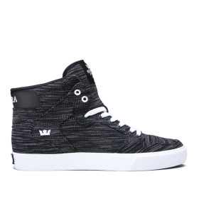 Tenis Altos Supra VAIDER Hombre Negras/Blancas (MX-50899)